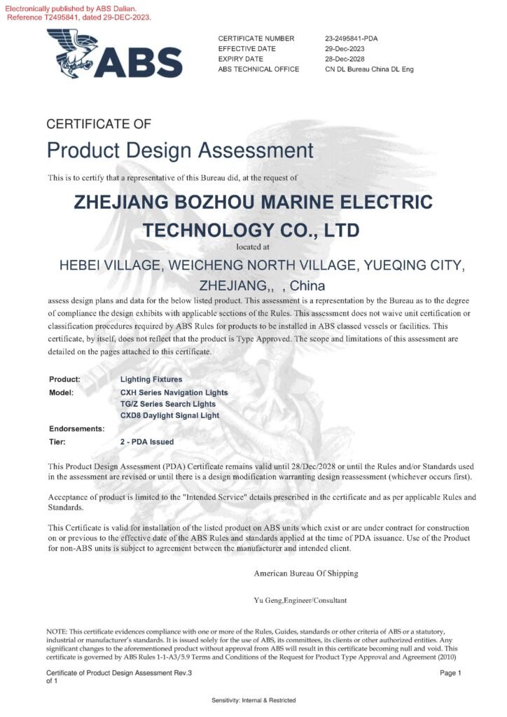 Bozhou ABS certificate